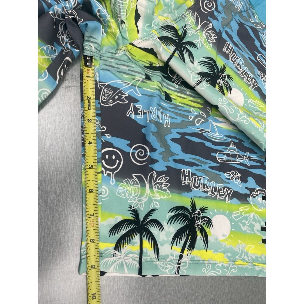 HURLEY BOY'S DOODLE PARADISE BOARDSHORTS SIZE 20/30 INSEAM 9" - Picture 10 of 12